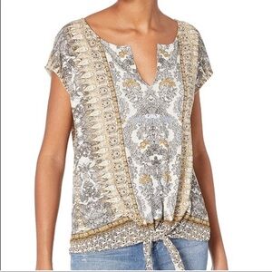Lucky Brand Women's Tie Front Tee